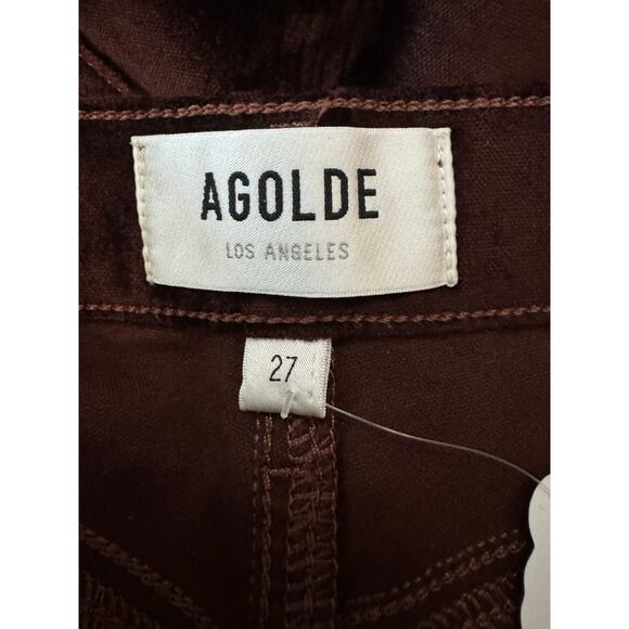 AGOLDE $238 Nico Velvet Boot Cut Pant in Choc.olate Milk Size 27 - Picture 10 of 10
